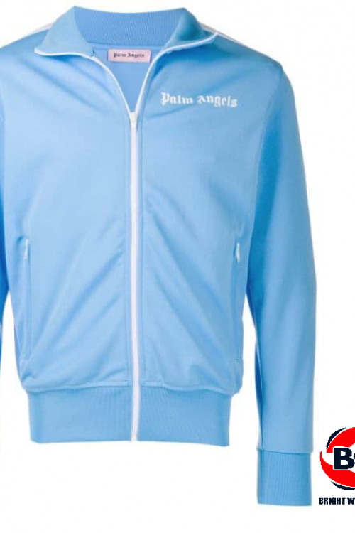 Side-stripe Jersey Track Jacket In Light Blue