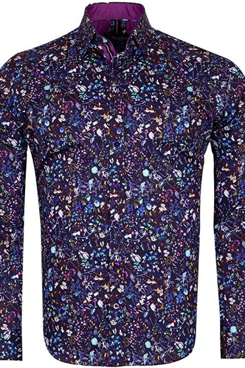 Oscar Banks – Colorful Floral Print Shirt